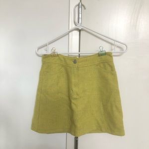 Wool Sisley Skirt Chartreuse